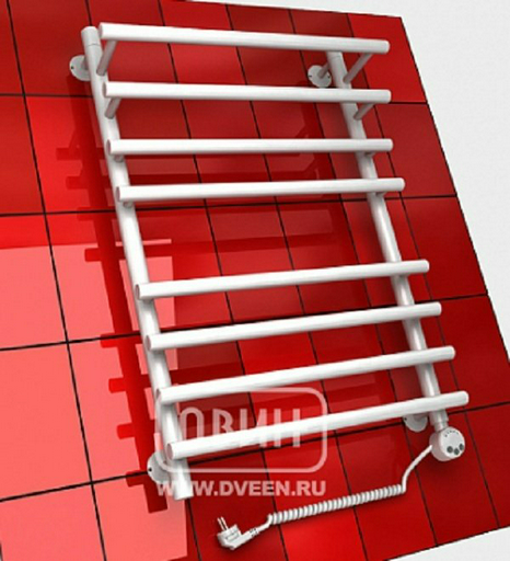 Полотенцесушитель ДВИН F primo electro 60/50 1"-3/4"-1/2" Электрический ТЭН справа белый