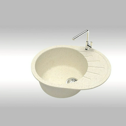Кухонная мойка Marrbaxx T010Q002 накладная 57.5х44х21.5 см, искусственный камень, тон бежевый