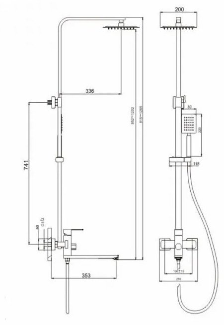 Potato душевой набор (гарнитур) P35304S