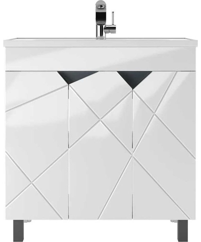 Комплект для ванной KABINKA.KZ Байтерек (тумба под раковину, зеркало, раковина) белый