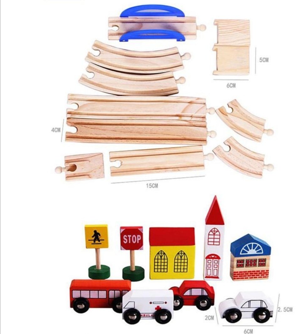 Wood toys каталка Автодорога Трек Деревянный купить,0