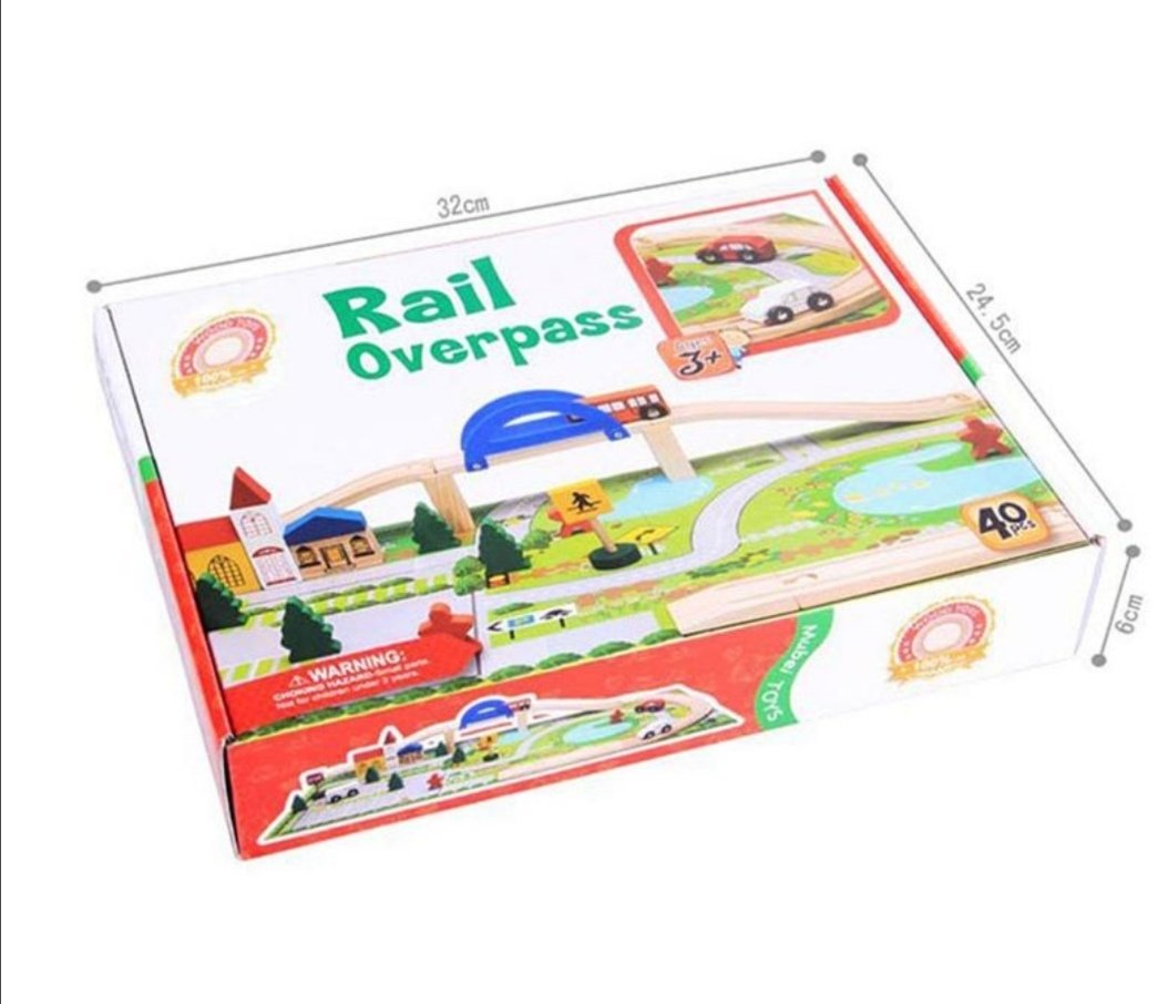 Wood toys каталка Автодорога Трек Деревянный купить,0