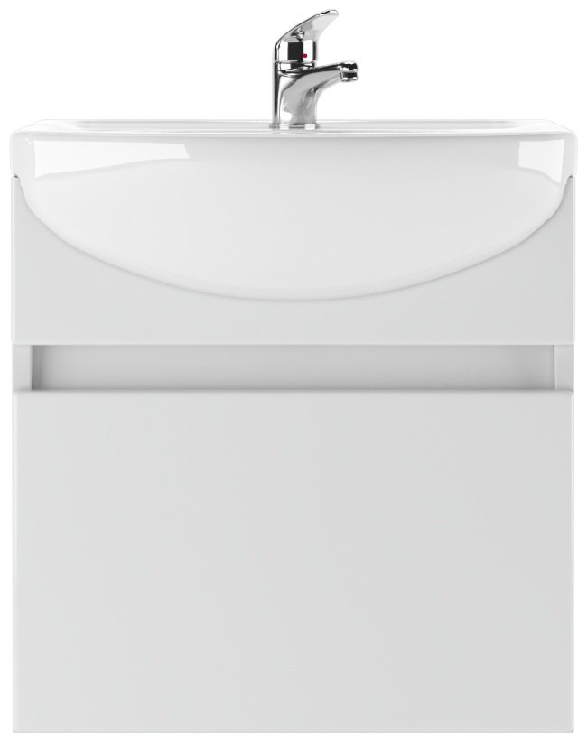 Комплект для ванной KABINKA.KZ Адай (тумба под раковину, зеркало, раковина) белый