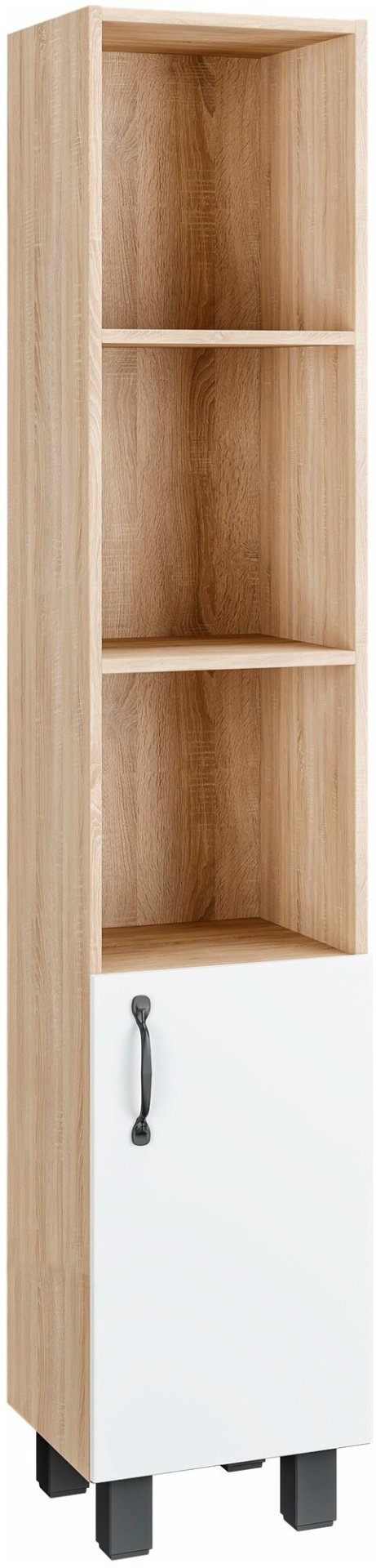 Комплект для ванной Grossman ФЛАЙ (шкаф, шкаф-пенал, тумба под раковину, раковина) белый, коричневый