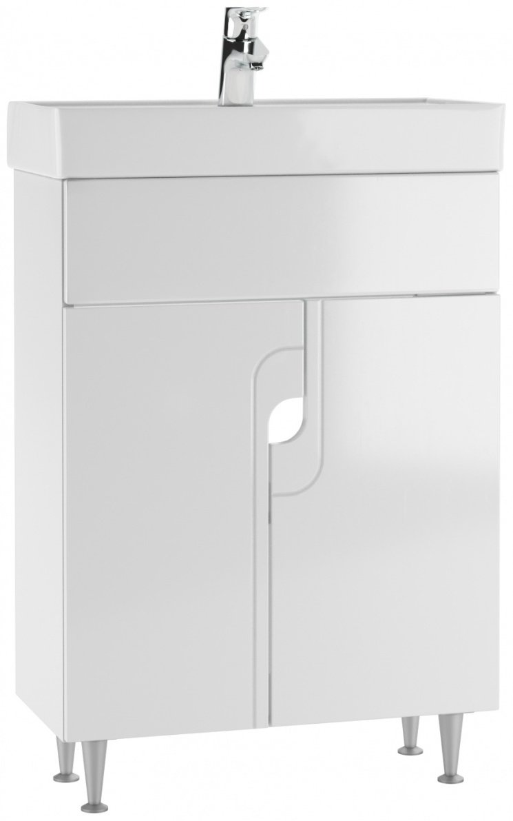 Комплект для ванной KABINKA.KZ Адай (тумба под раковину, зеркало, раковина) белый