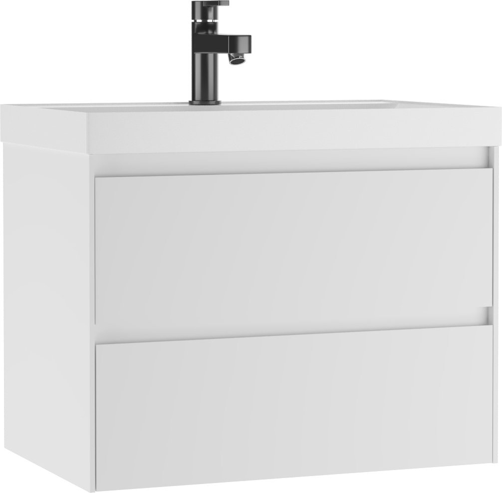 Комплект для ванной KABINKA.KZ Verona В2 (тумба под раковину, зеркало, раковина) белый