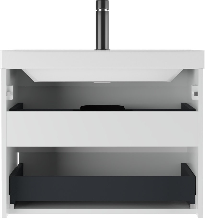 Комплект для ванной KABINKA.KZ Verona В2 (тумба под раковину, зеркало, раковина) белый