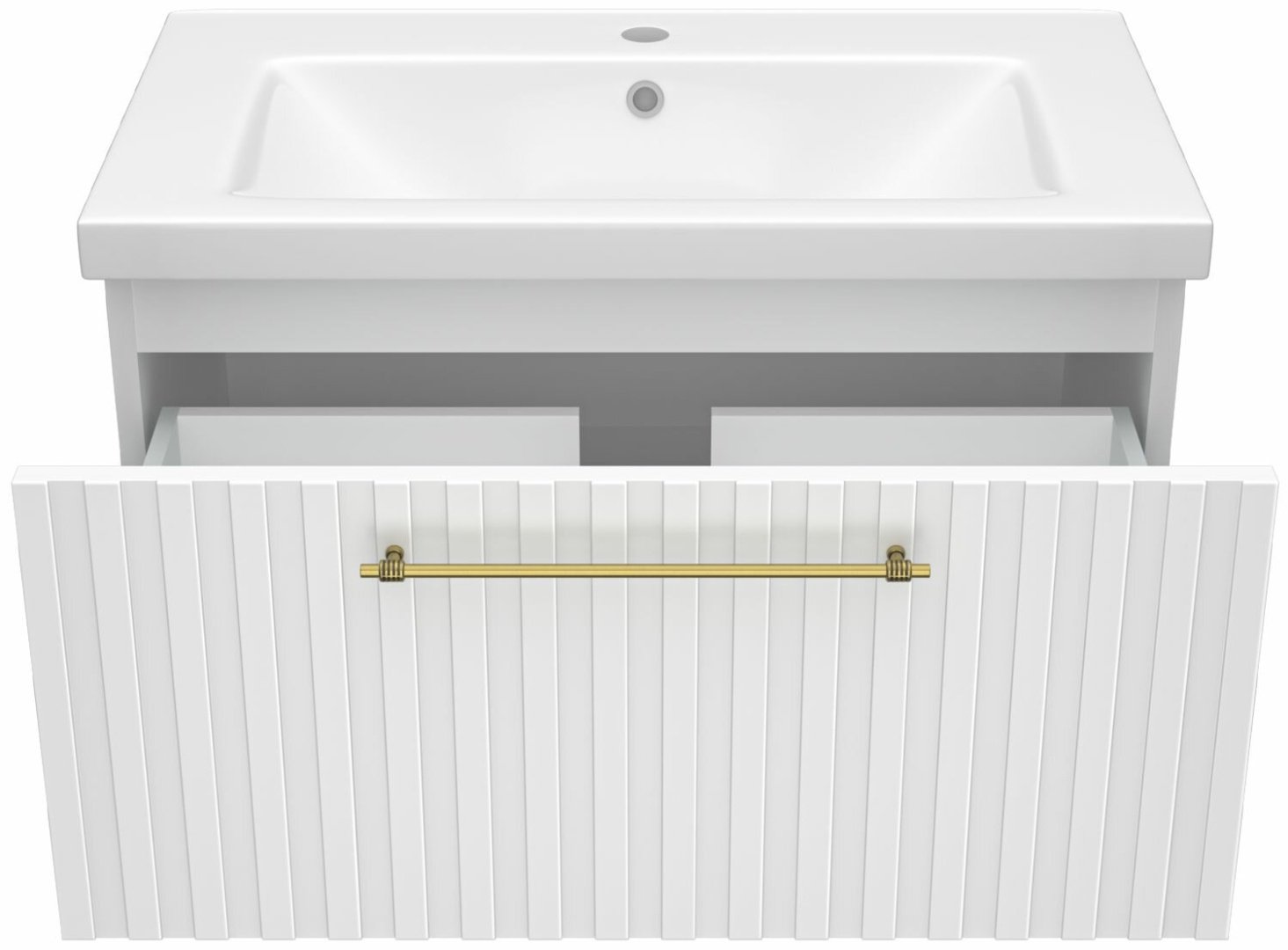 Комплект для ванной Brevita Alicante (шкаф-пенал, тумба под раковину, зеркало, раковина) белый