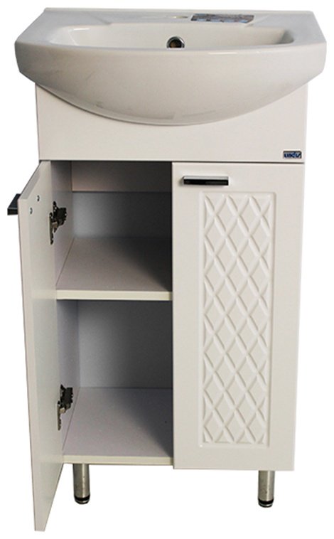 Комплект для ванной KABINKA.KZ Максима (шкаф-пенал, тумба под раковину, зеркало, раковина) белый