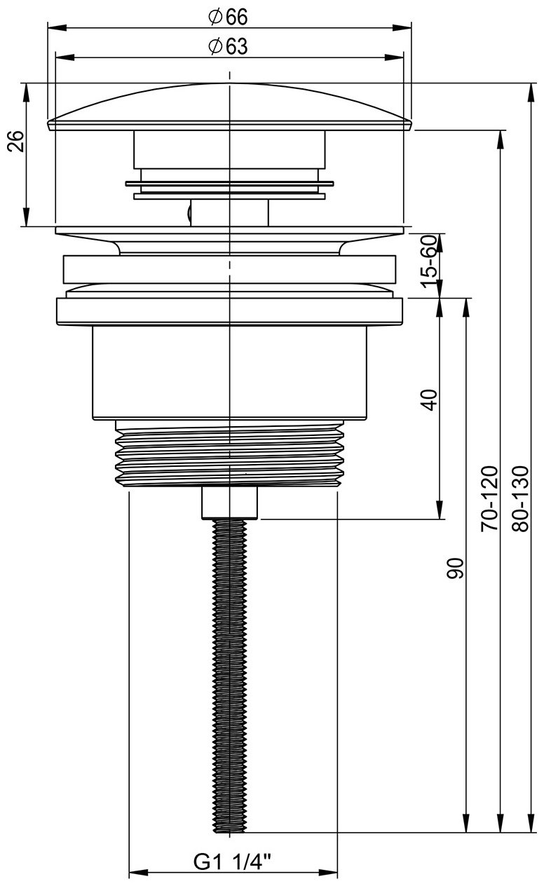 Донный клапан без перелива Wellsee Drainage System 182139000 1 1/4 - ForteMarket Донный клапан без перелива Wellsee Drainage System 182139000 1 1/4 купить,0