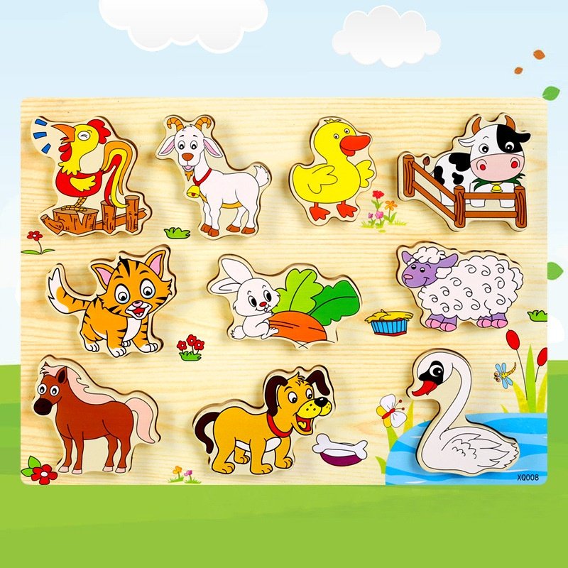 Сортер Wooden Toys Крупные вкладыши купить,0