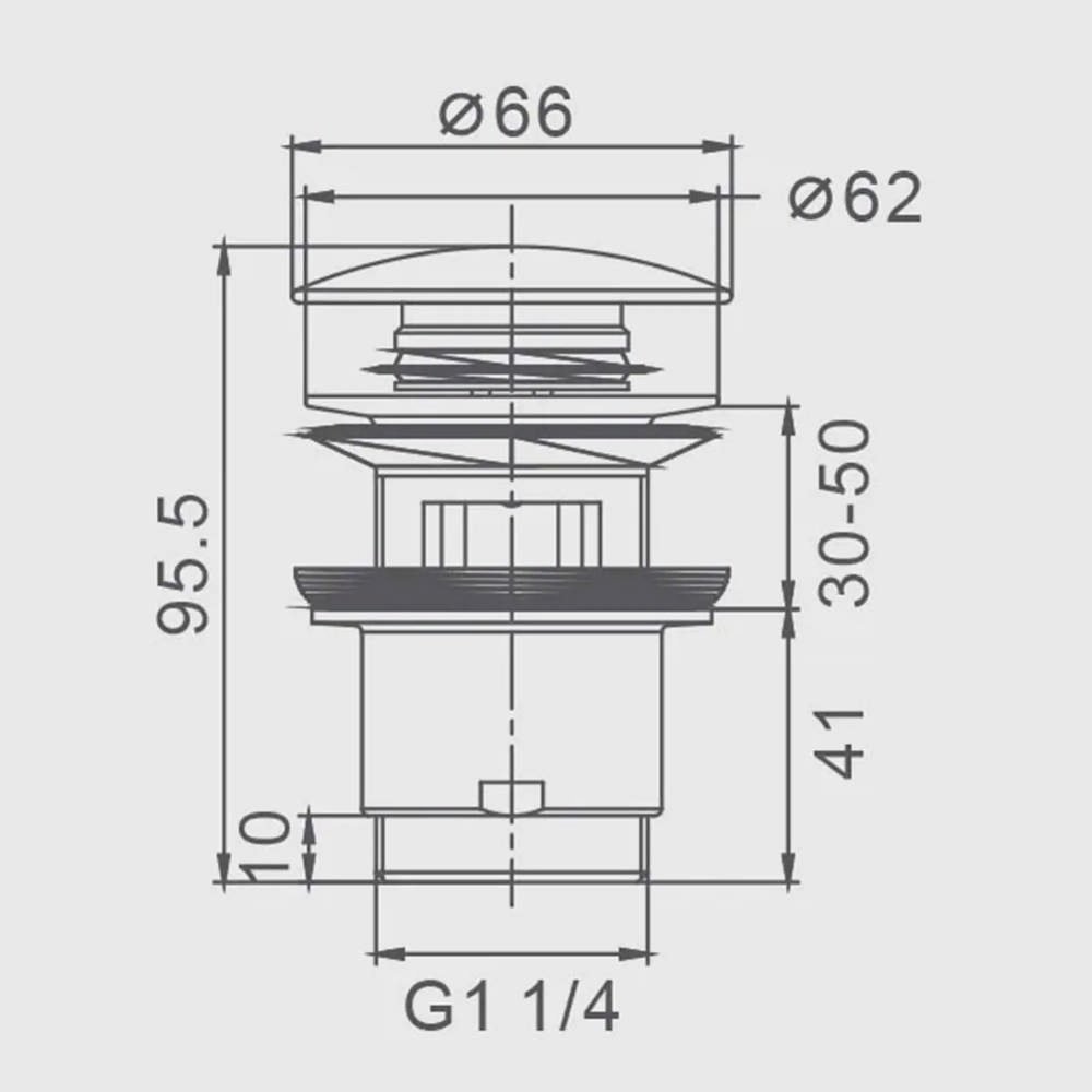 Донный клапан с переливом Frap F60 1 1/4 купить,NaN
