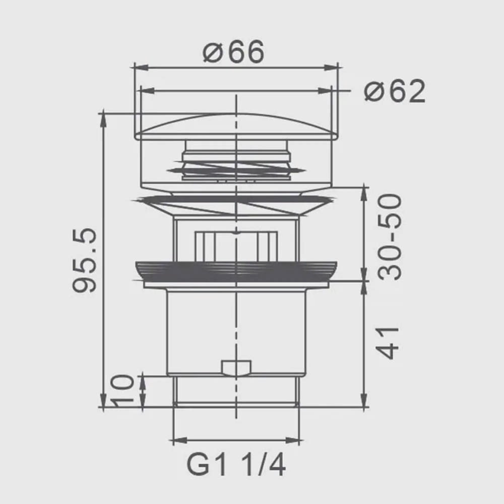 Донный клапан с переливом Frap F60 1 1/4 купить,NaN