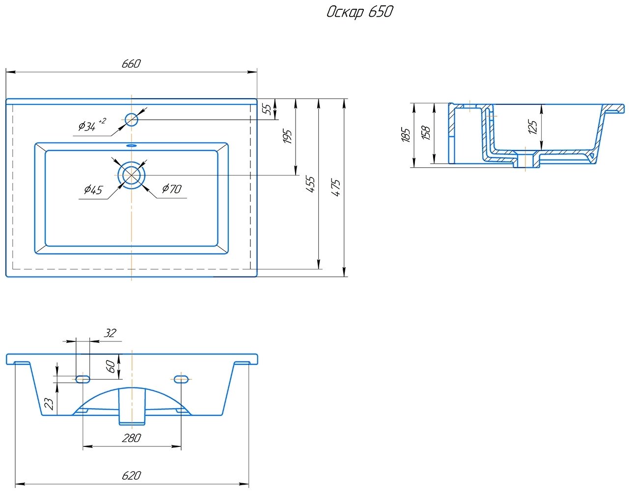Комплект для ванной Lindis LION (шкаф, тумба под раковину, раковина) коричневый