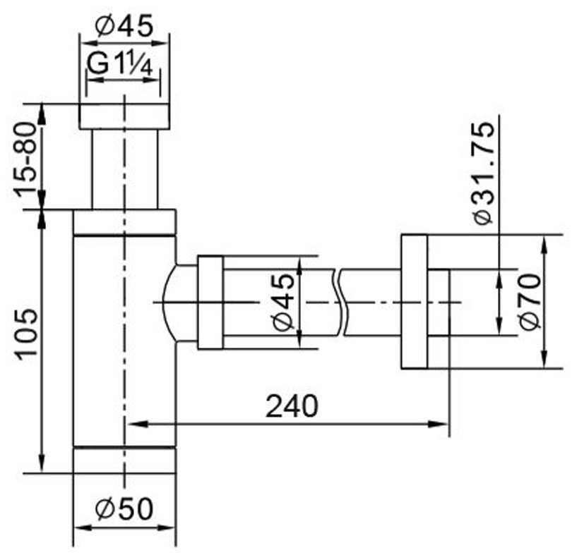 Сифон GID-ceramic 75503S G-74BL 40 мм купить,0