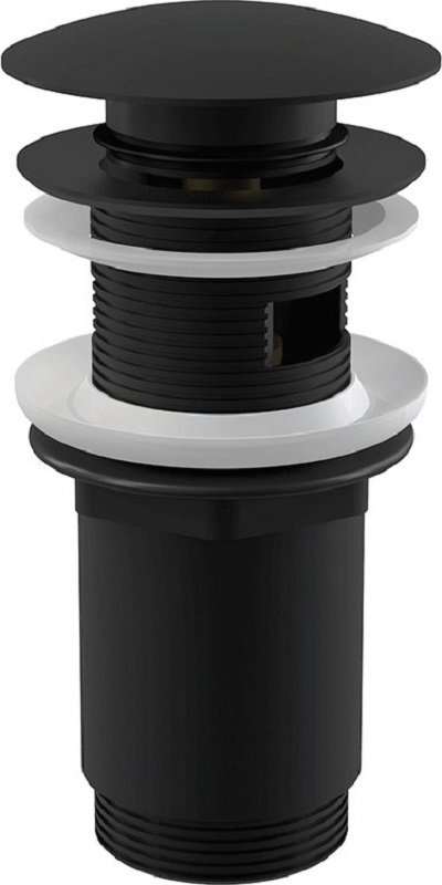 Донный клапан с переливом Alcaplast A392 BLACK 32 мм