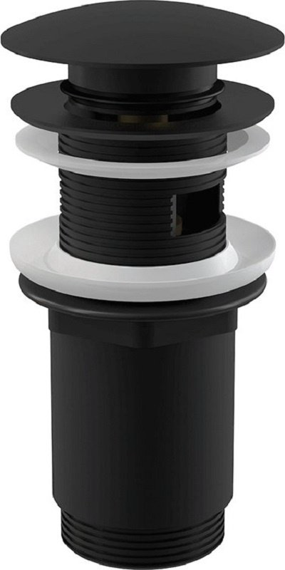 Донный клапан с переливом Alcaplast A392 BLACK 32 мм