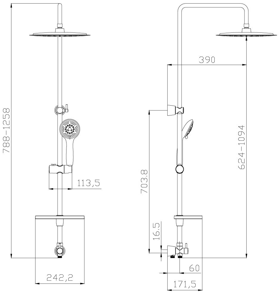 Lemark душевая стойка LM8803C купить,0
