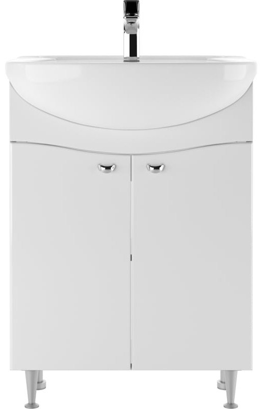 Комплект для ванной KABINKA.KZ Адай (шкаф, шкаф-пенал, тумба под раковину, раковина) белый