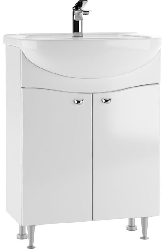 Комплект для ванной KABINKA.KZ Адай (шкаф, шкаф-пенал, тумба под раковину, раковина) белый