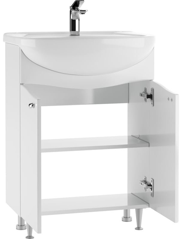 Комплект для ванной KABINKA.KZ Адай (шкаф, шкаф-пенал, тумба под раковину, раковина) белый