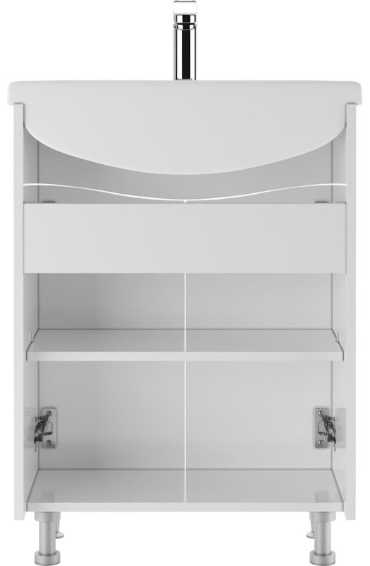 Комплект для ванной KABINKA.KZ Адай (шкаф, шкаф-пенал, тумба под раковину, раковина) белый