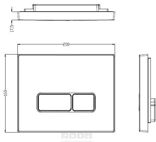 WeltWasser рамная инсталляция MARBERG 410 SE CR Квадратная кнопка.