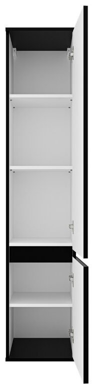 Комплект для ванной Brevita Enfida (шкаф-пенал, тумба под раковину, раковина) черный