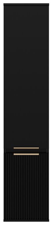 Комплект для ванной Brevita Enfida (шкаф-пенал, тумба под раковину, раковина) черный