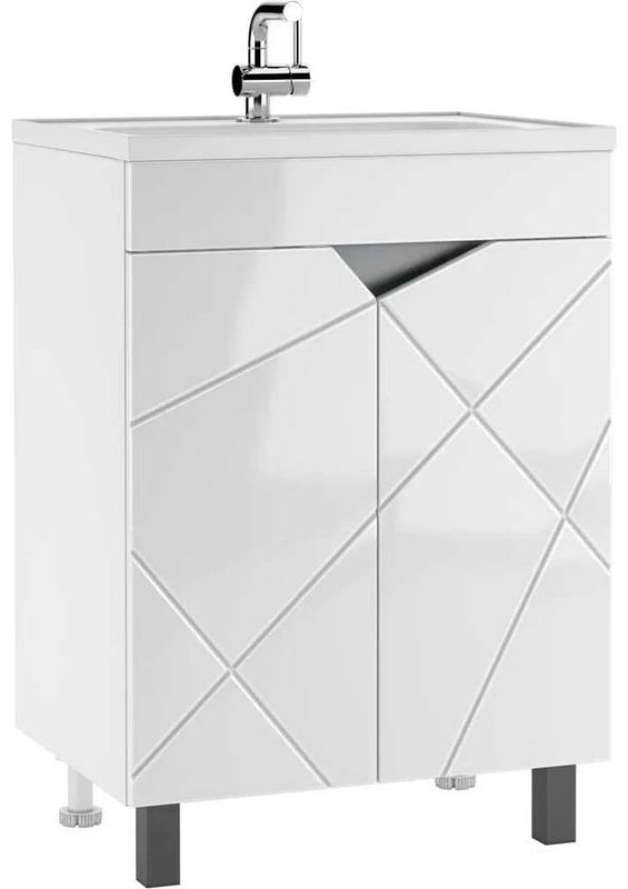 Комплект для ванной KABINKA.KZ Байтерек (шкаф, тумба под раковину, раковина) белый