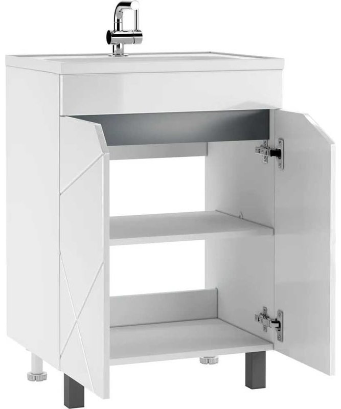 Комплект для ванной KABINKA.KZ Байтерек (шкаф, тумба под раковину, раковина) белый