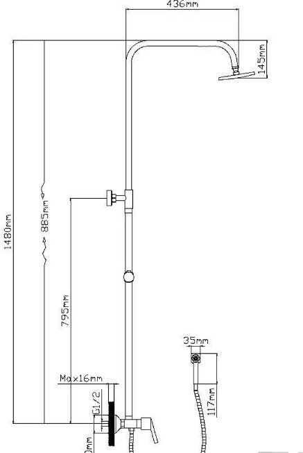Potato душевая стойка P3541