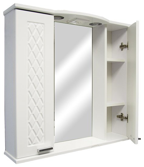 Комплект для ванной Lindis Максима (шкаф, шкаф-пенал, тумба под раковину, раковина) белый