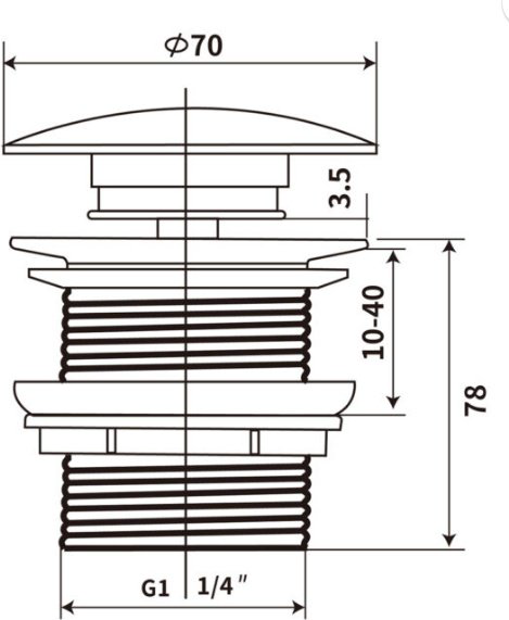 Донный клапан без перелива Vincea DBS0-216 1 1/4 купить,28200