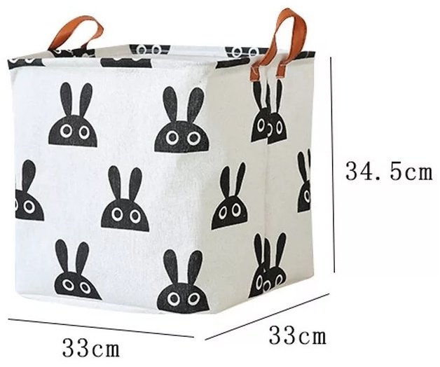 Корзина для белья 33x33x34 см, текстиль купить,0