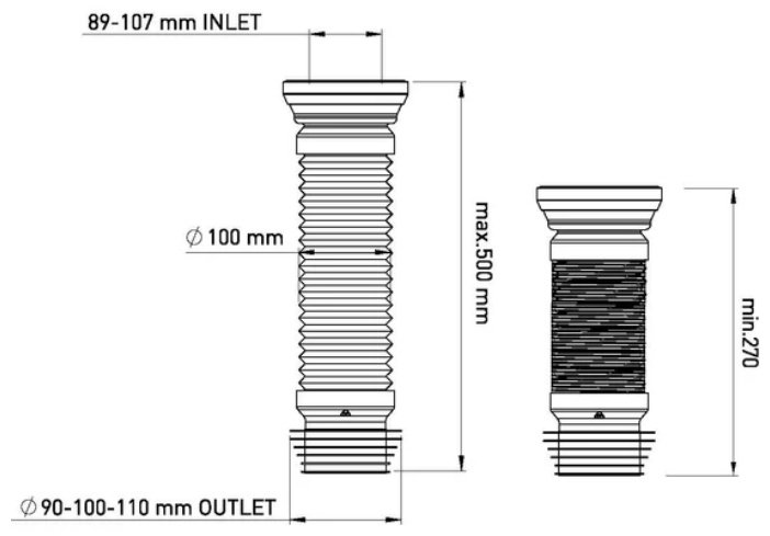 Сифон Nova 29791574 110 мм купить,10200