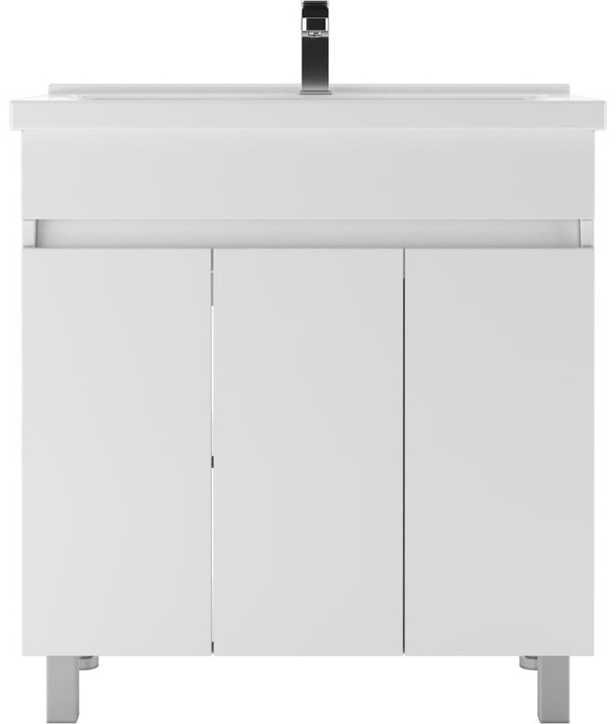 Комплект для ванной KABINKA.KZ Адай (шкаф, шкаф-пенал, тумба под раковину, раковина) белый