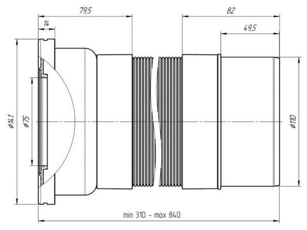Сифон АНИ пласт K721R 110 купить,NaN