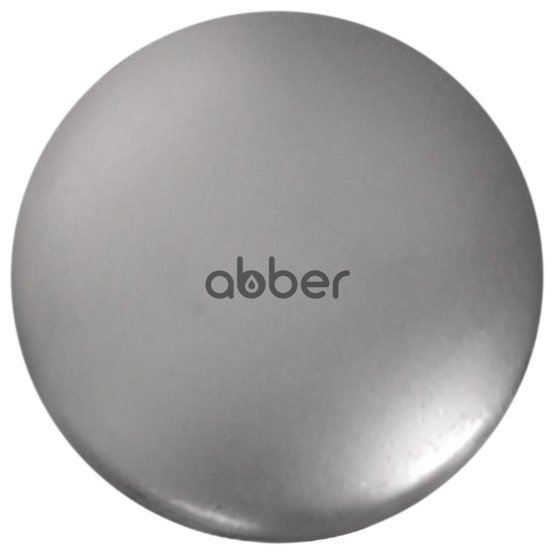 Заглушка для раковины Abber AC0014MS 1 1/2 серебряная матовая, керамика