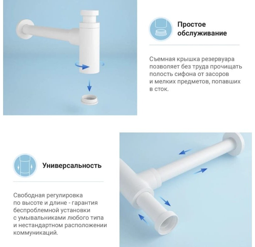 Сифон Wellsee Drainage System 182108000 32 мм купить,70200