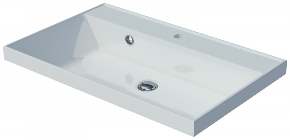 Комплект для ванной KABINKA.KZ Classica 80 (шкаф-пенал, тумба под раковину, зеркало, раковина) серый