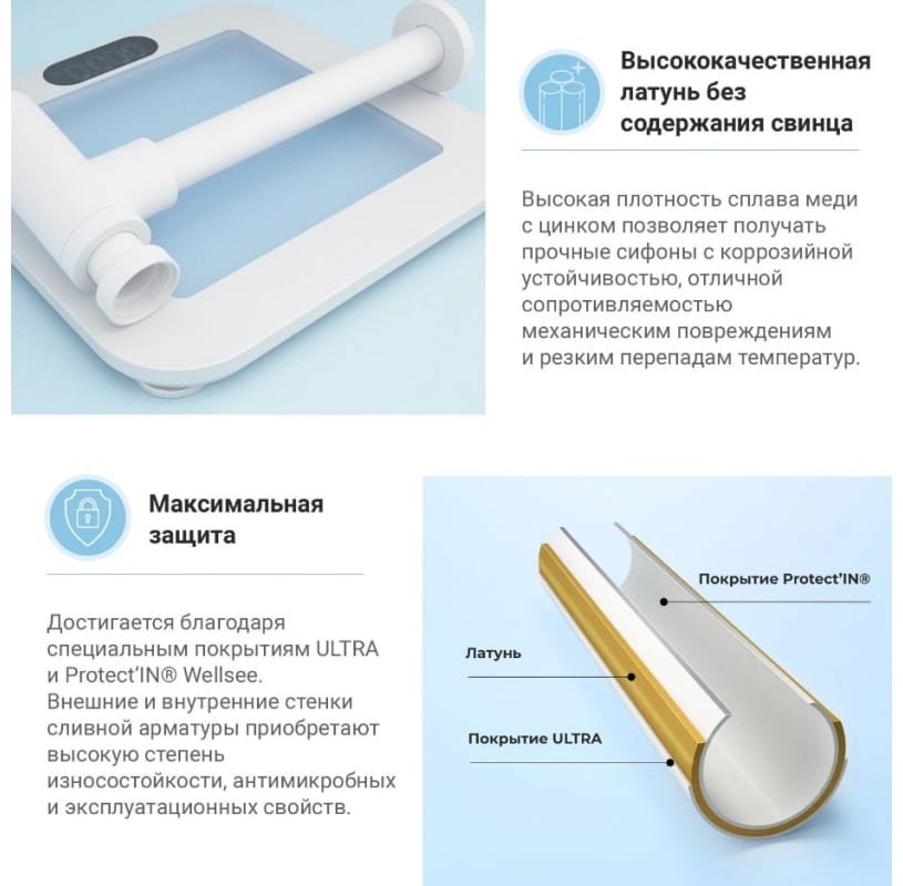 Сифон Wellsee Drainage System 182108000 32 мм купить,70200