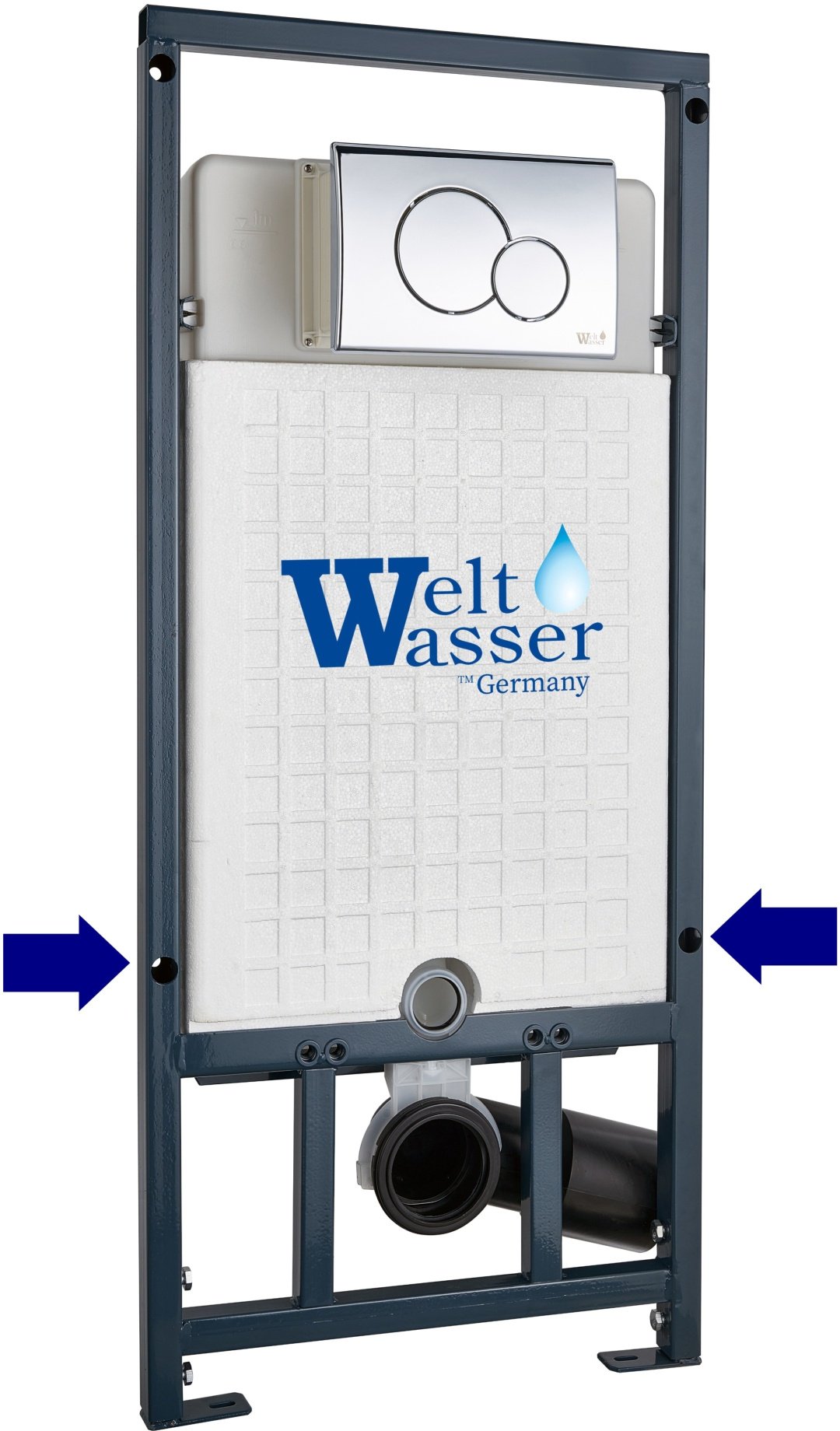 WeltWasser кнопка смыва MARBERG 507 RD GL-WT Круглая.