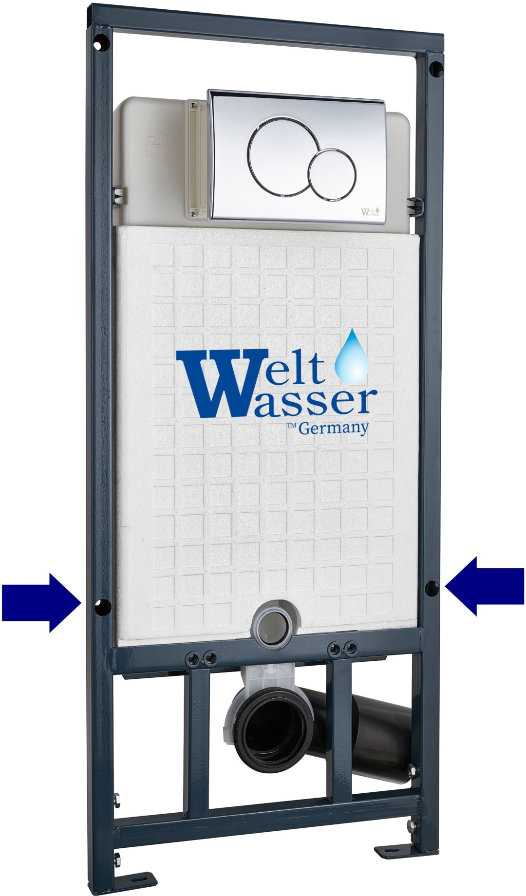 WeltWasser кнопка смыва MARBERG 507 RD GL-WT Круглая. купить,50432