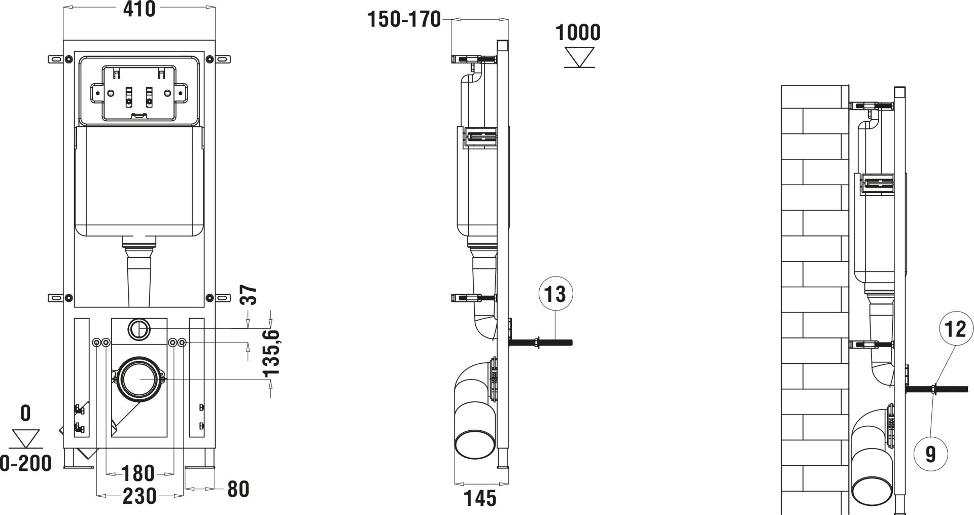 WeltWasser рамная инсталляция WW MARBERG 410 RD BL купить,101800