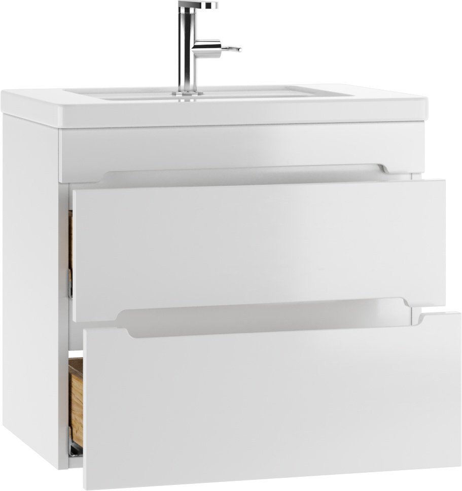 Комплект для ванной KABINKA.KZ Байтерек (шкаф, шкаф-пенал, тумба под раковину, раковина) белый