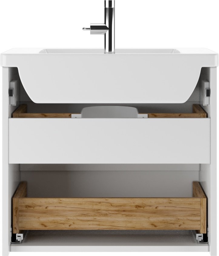 Комплект для ванной KABINKA.KZ Байтерек (шкаф, шкаф-пенал, тумба под раковину, раковина) белый