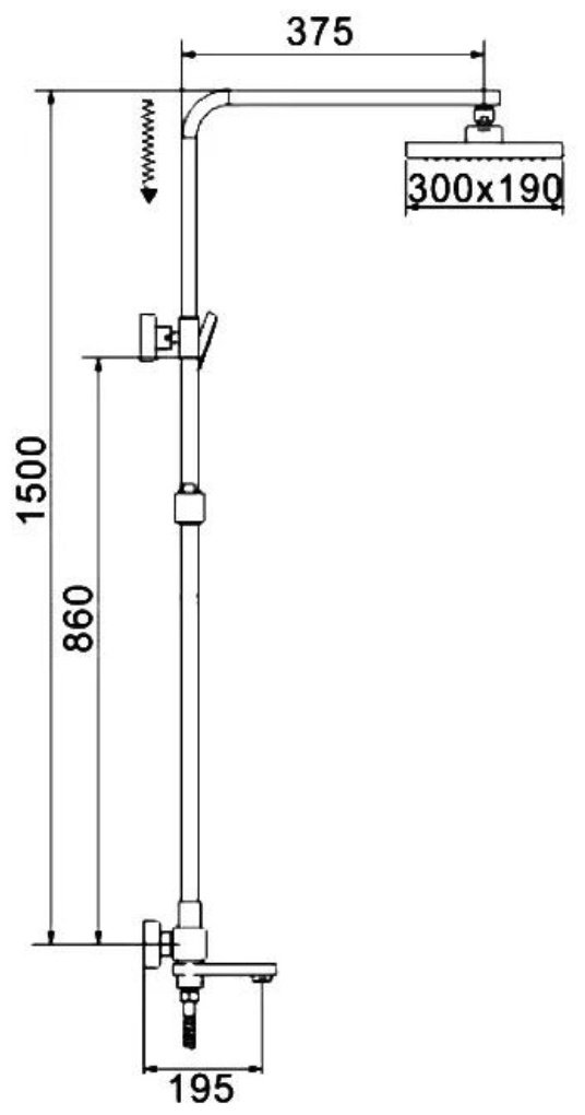 Rose душевая стойка R1036H купить,NaN