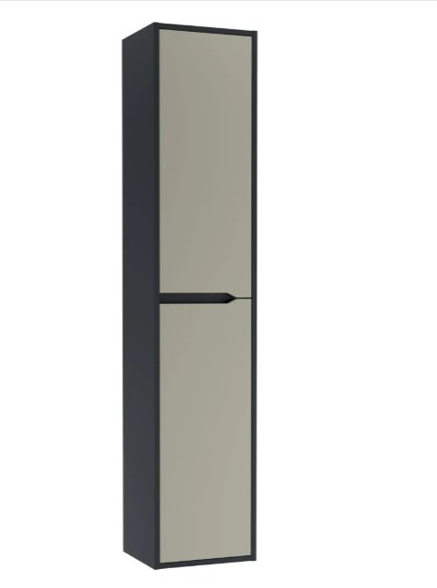 Комплект для ванной KABINKA.KZ Karat (шкаф-пенал, тумба под раковину, зеркало, раковина) серый