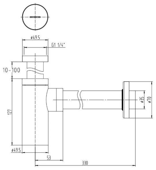 Сифон PRIORITY 5.31025-BN 1 1/4